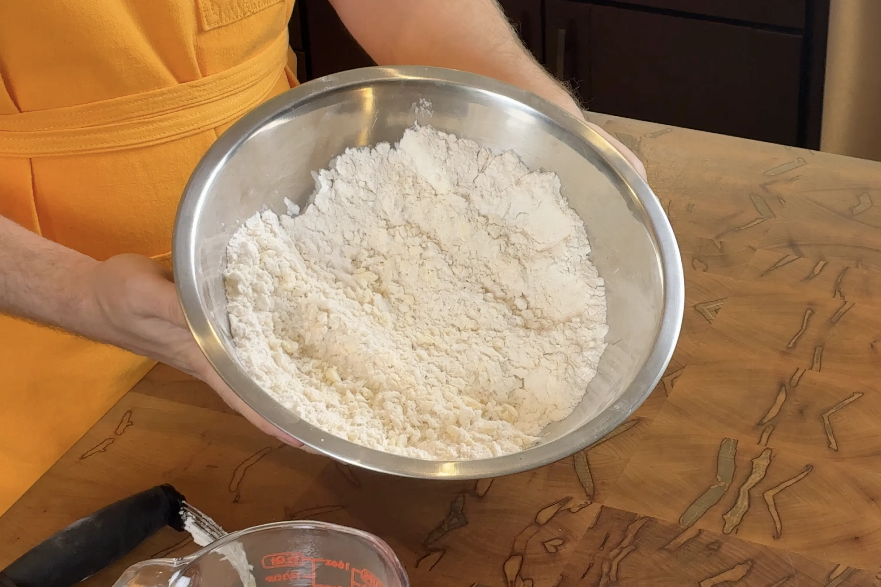 Flour mix after working in the fat